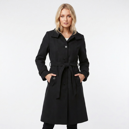 Women's Classic Belted Trench Coat