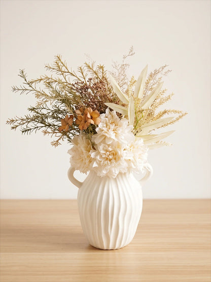 Cream and orange bouquet detail