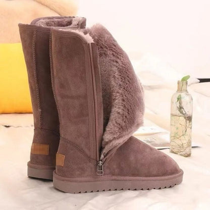 Women's High Barreled Snow Winter Boots With Side Zippers For Women