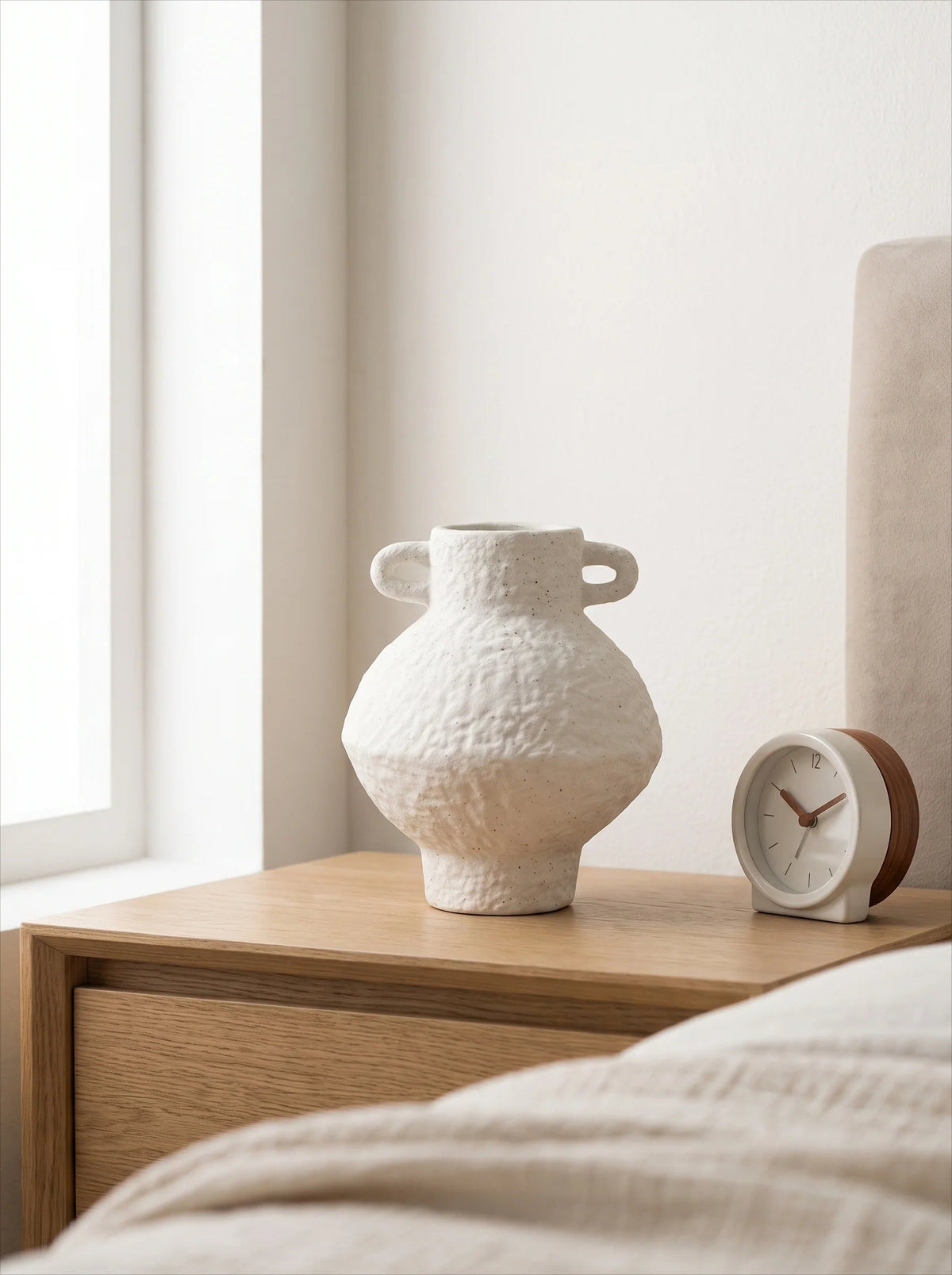 Speckled urn vase styled