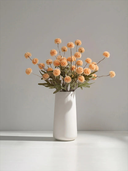 Matte white tapered vase detail