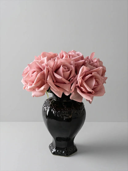 Blush pink artificial rose bouquet, 10 stems