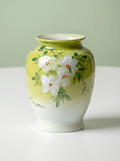 French country white jasmine ceramic vase