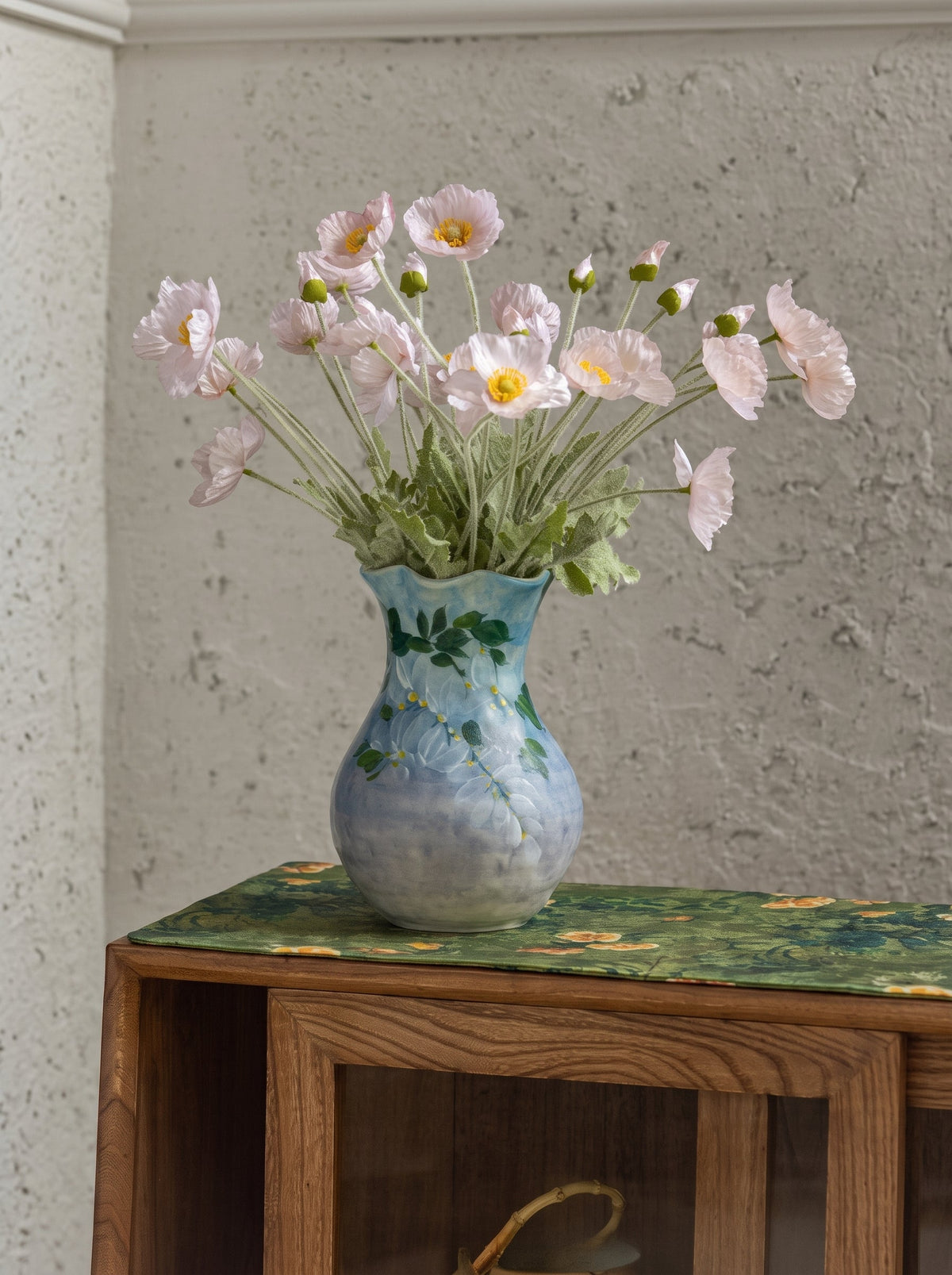 Wisteria vase styled