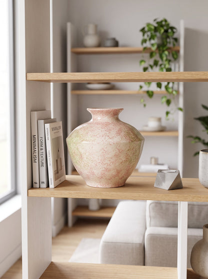 Pastel speckled round vase