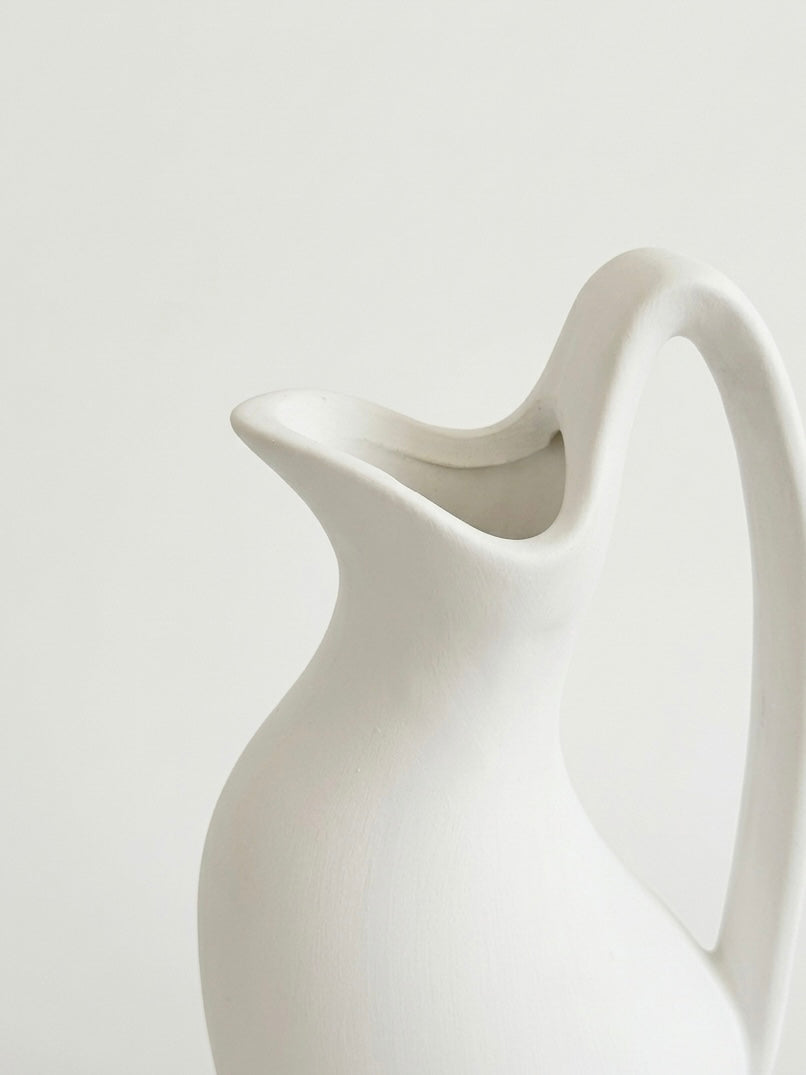 White swan neck vase styled