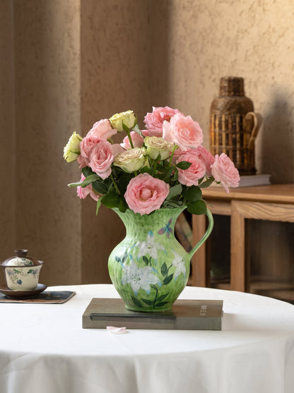 Lily butterfly vase detail