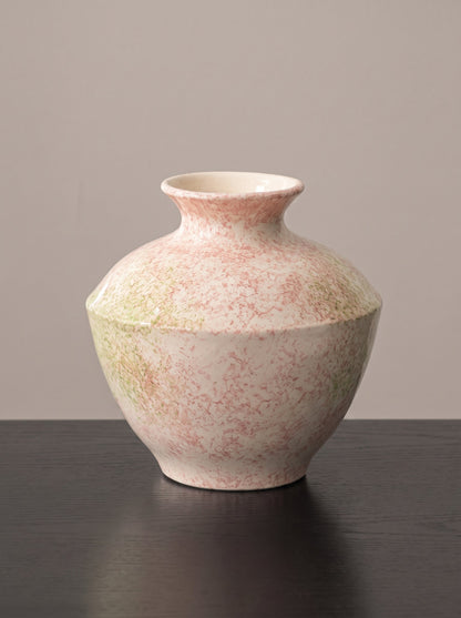 Pastel speckled vase styled