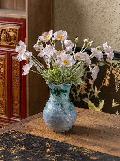 Wisteria vase side view