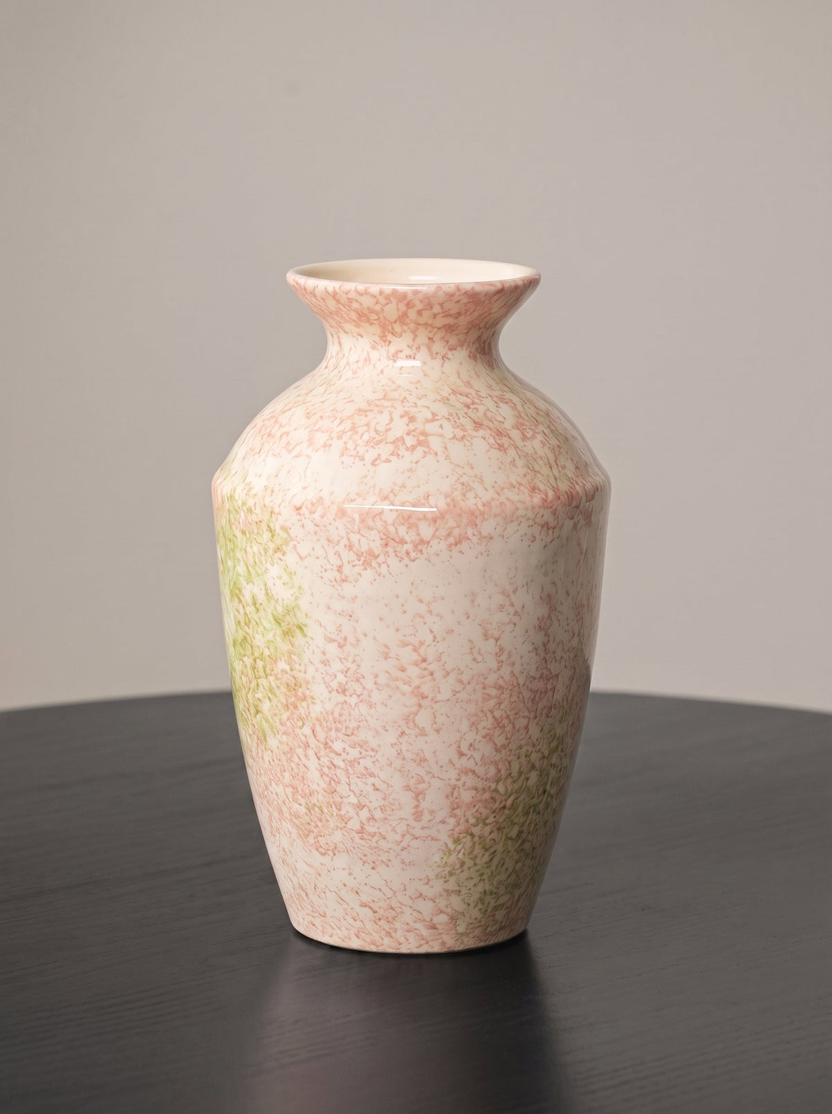 Pastel speckled glazed sculptural ceramic vase