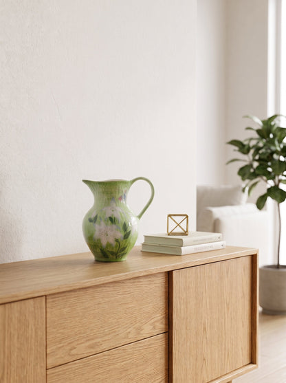 Lily butterfly vase on a table