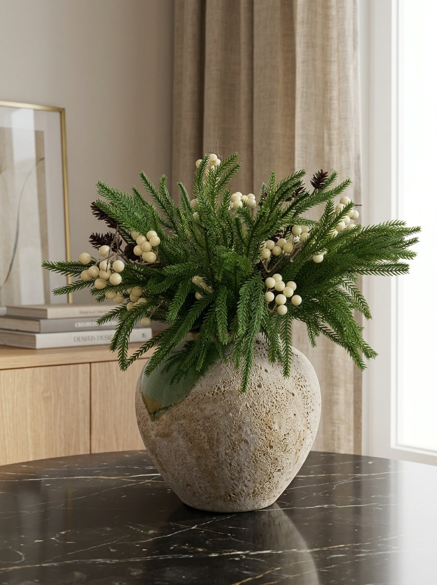 Lava glaze vase detail