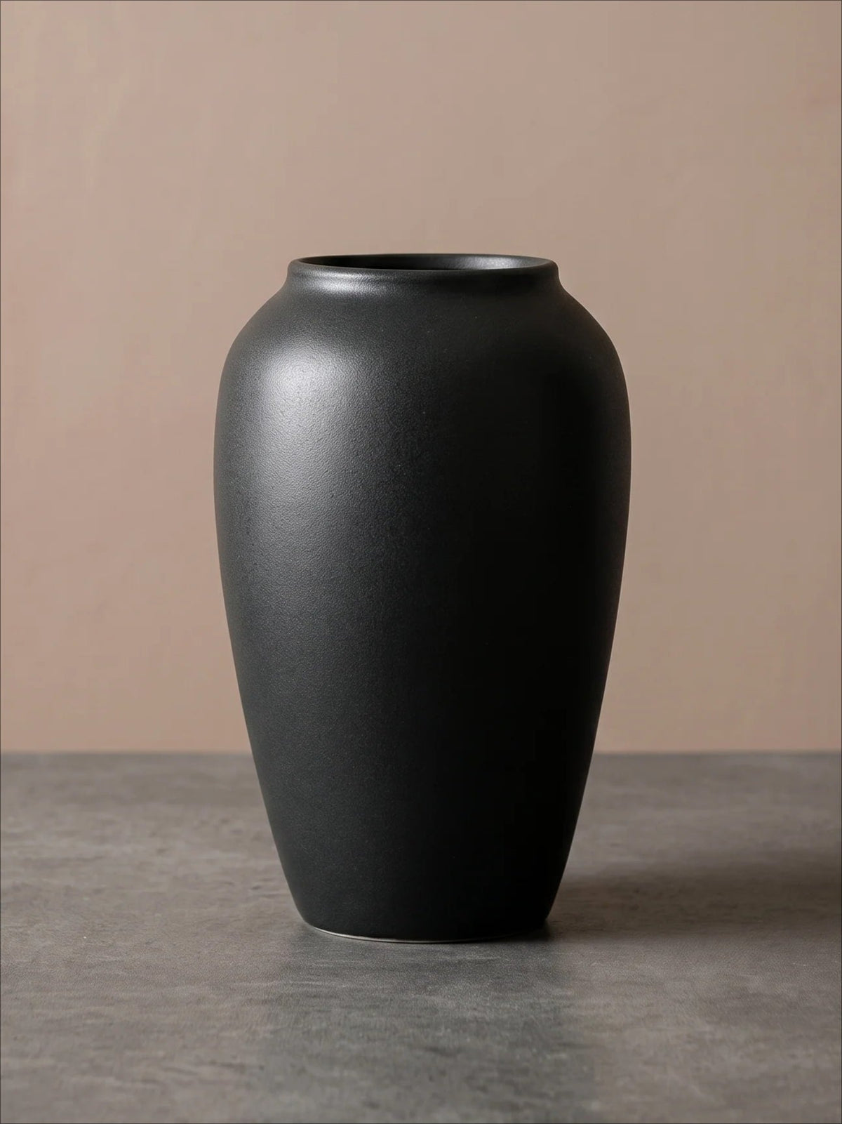 Black sculptural vase detail