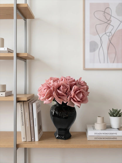 Blush pink rose bouquet detail