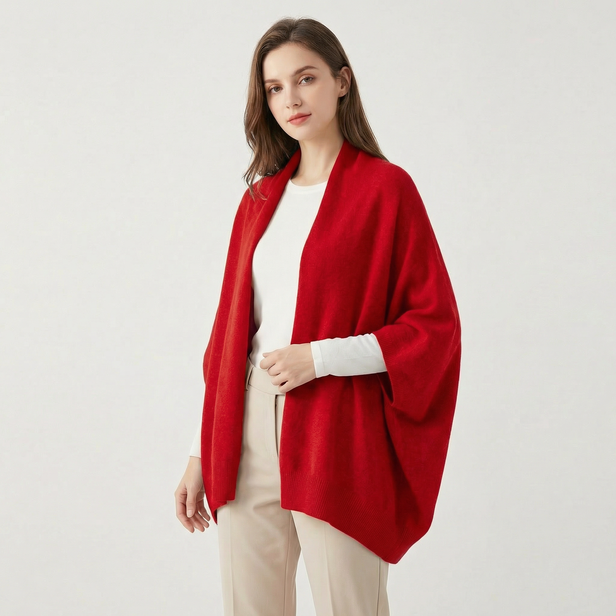 Women's Knitted Winter Cardigan Wool Shawl