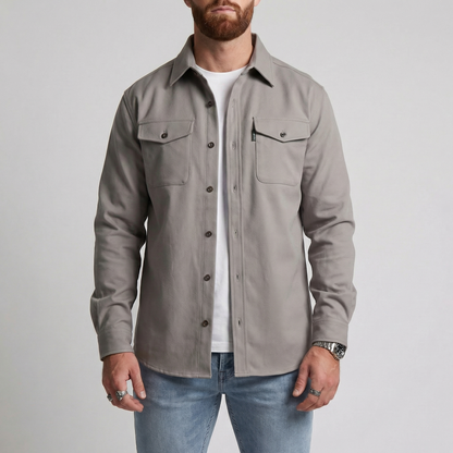 Men's Heavyweight Button-Up Winter Shirt Autumn Jacket