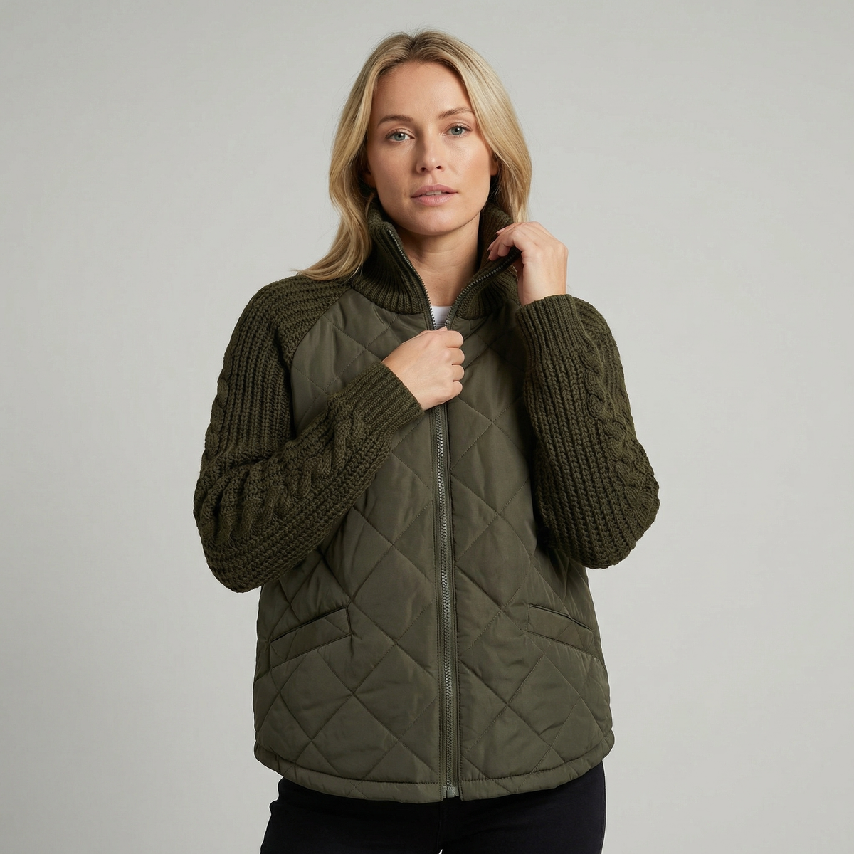 Women's Stand Collar Cotton Quilted Padded Winter Coat