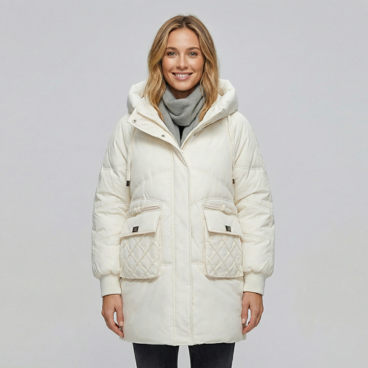 Women's Thick Cotton Mid-Length Puffer Winter Coat