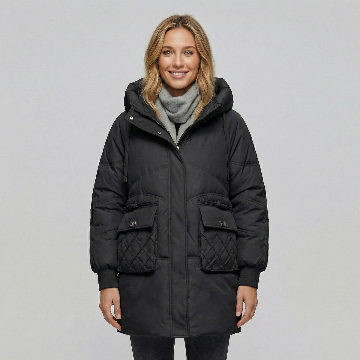 Women's Thick Cotton Mid-Length Puffer Winter Coat