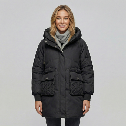Women's Thick Cotton Mid-Length Puffer Winter Coat