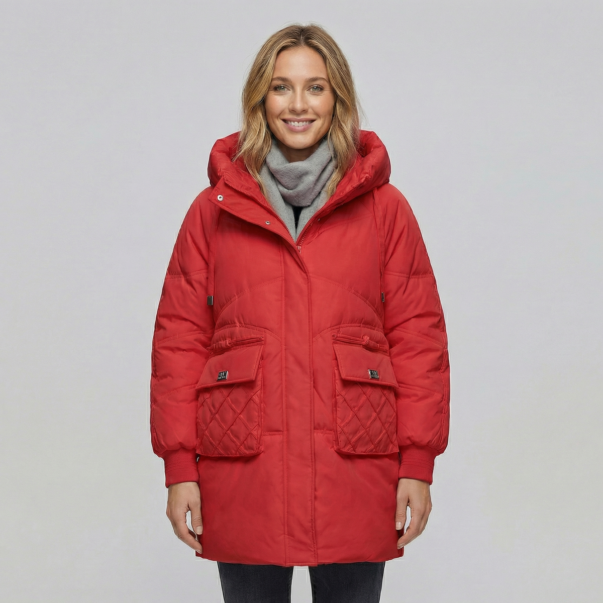 Women's Thick Cotton Mid-Length Puffer Winter Coat