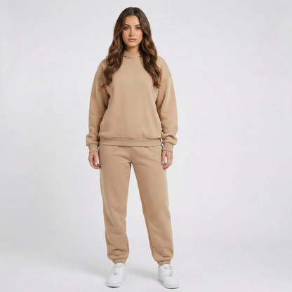 Women's Oversized Fleece Hoodie and Jogger Pants Tracksuit Winter Set