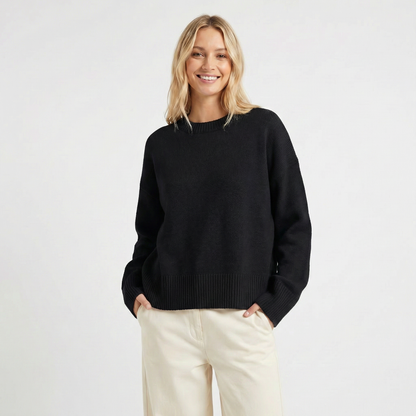 Women's Oversized Crewneck Knit Pullover Winter Sweater