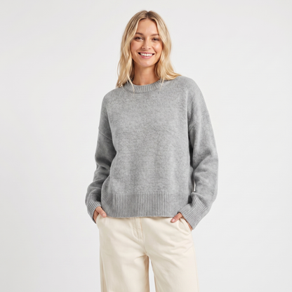 Women's Oversized Crewneck Knit Pullover Winter Sweater