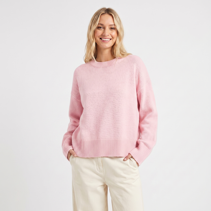 Women's Oversized Crewneck Knit Pullover Winter Sweater
