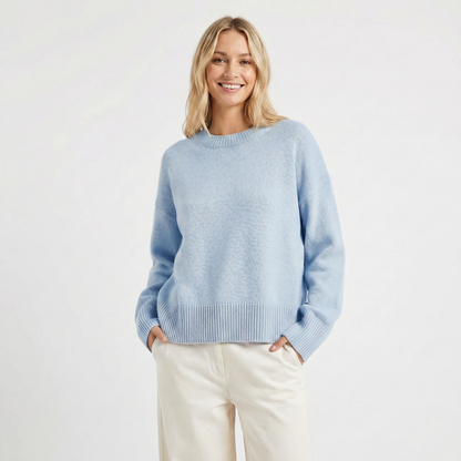 Women's Oversized Crewneck Knit Pullover Winter Sweater