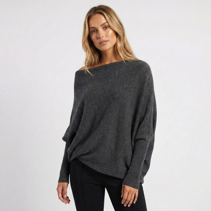 Women's Oversized Batwing Knit Pullover Winter Sweater