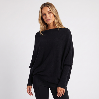 Women's Oversized Batwing Knit Pullover Winter Sweater