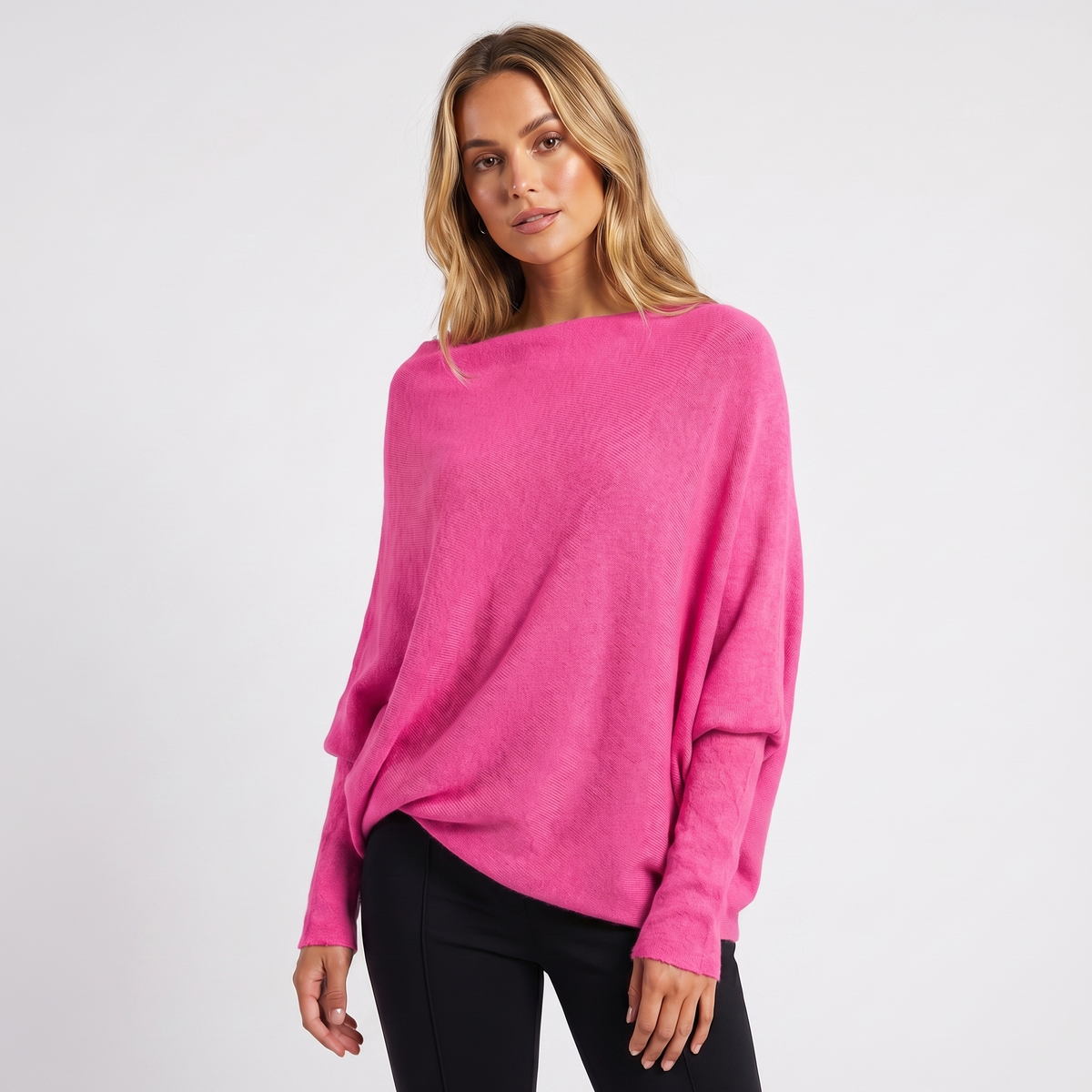 Women's Oversized Batwing Knit Pullover Winter Sweater