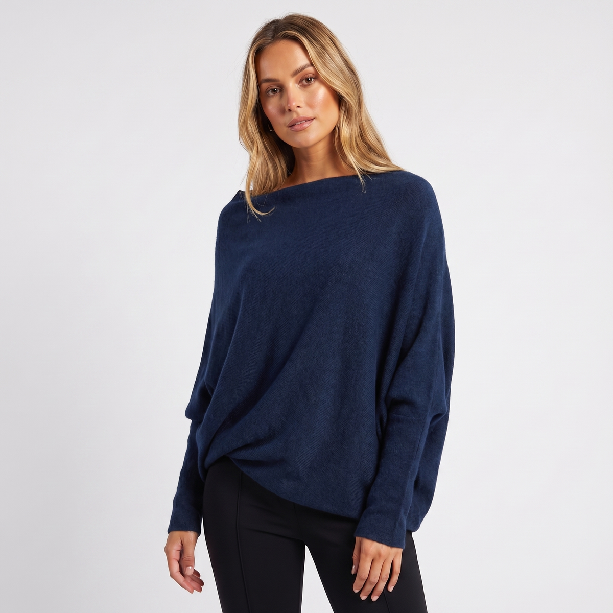 Women's Oversized Batwing Knit Pullover Winter Sweater