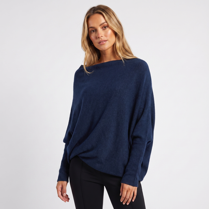 Women's Oversized Batwing Knit Pullover Winter Sweater