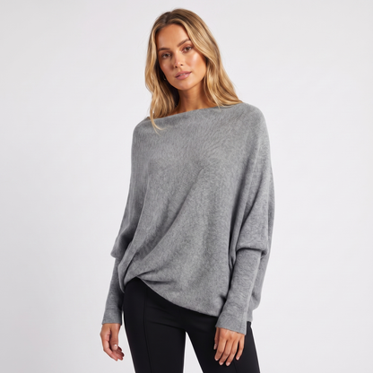 Women's Oversized Batwing Knit Pullover Winter Sweater
