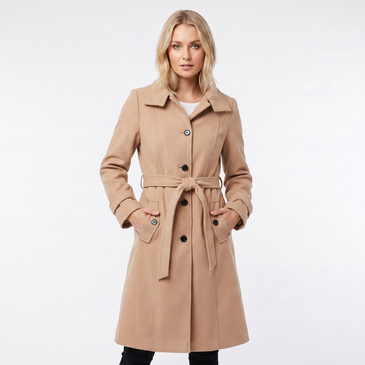 Women's Classic Belted Trench Coat