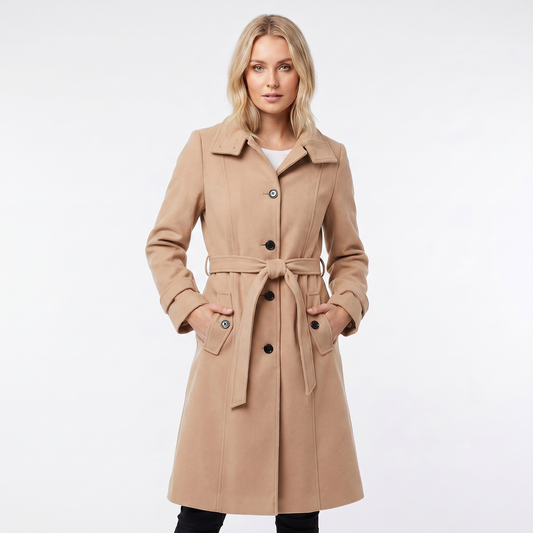 Women's Classic Belted Trench Coat