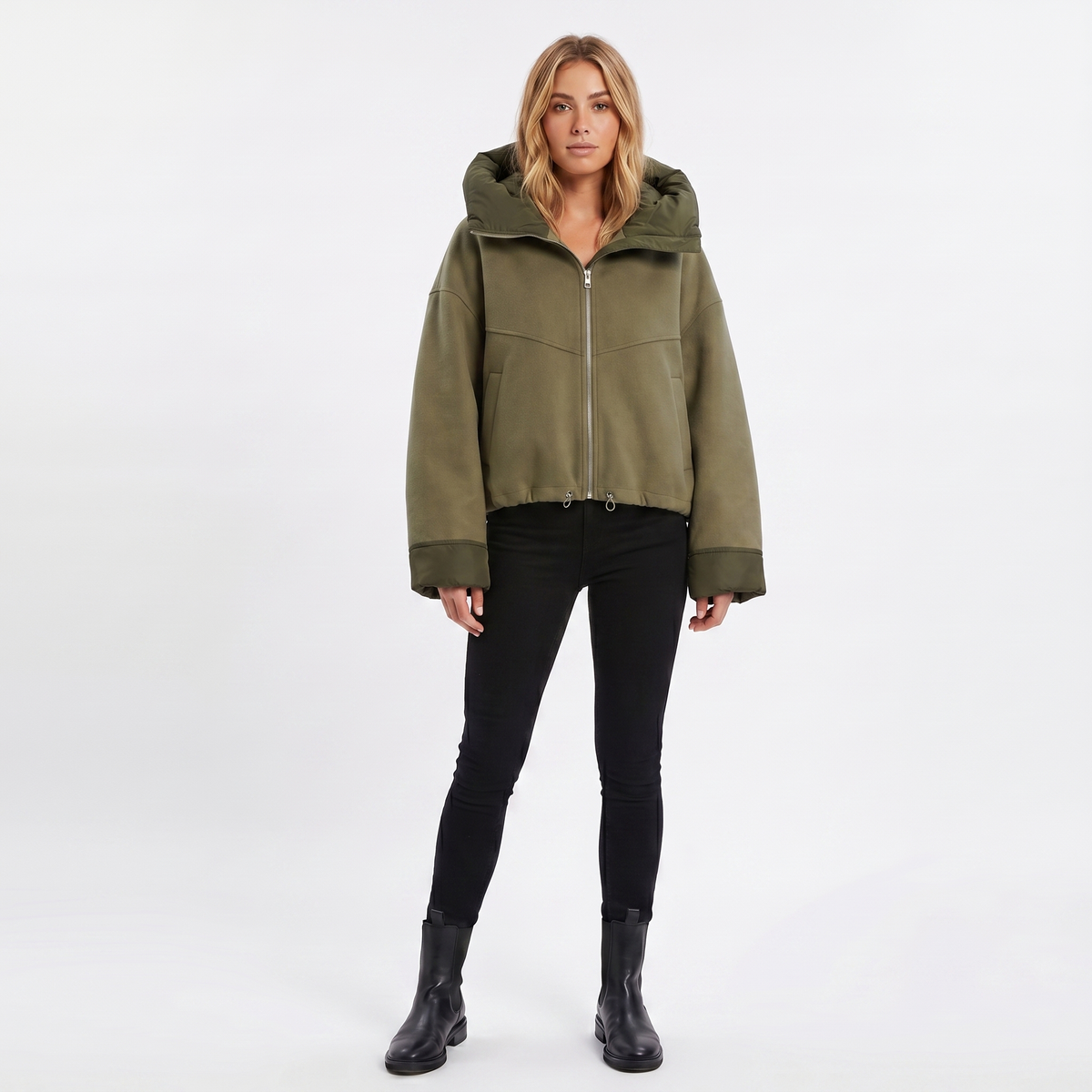 Women's Oversized Long-Sleeve Winter Coat