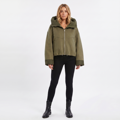 Women's Oversized Long-Sleeve Winter Coat