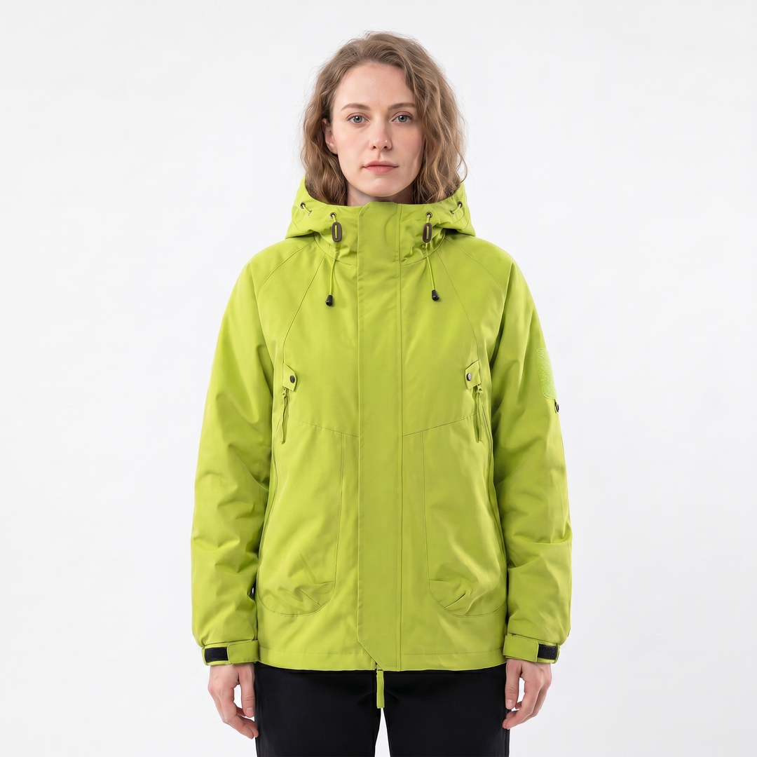Chaqueta impermeable para mujer – Exterior con capucha, impermeable, multi-bolsillos