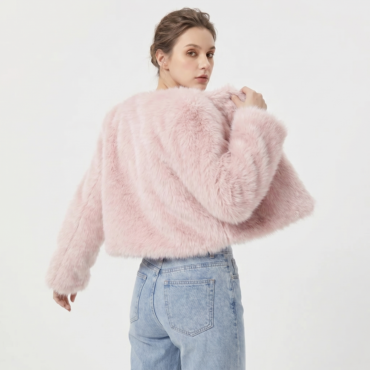 Women's Short Cardigan Fur Coat