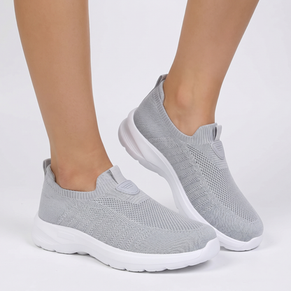 Women's Orthopaedic Sock Knit Slip-On Sneakers Lightweight Breathable Cushioned Walking Shoes