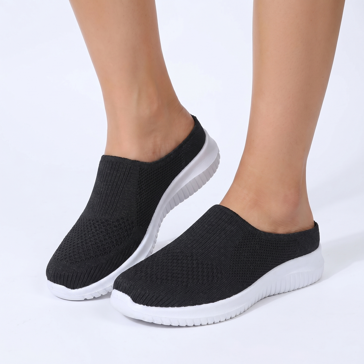 Women's Orthopaedic Slip-On Mesh Knit Sneakers Flat Sole Breathable Shoes