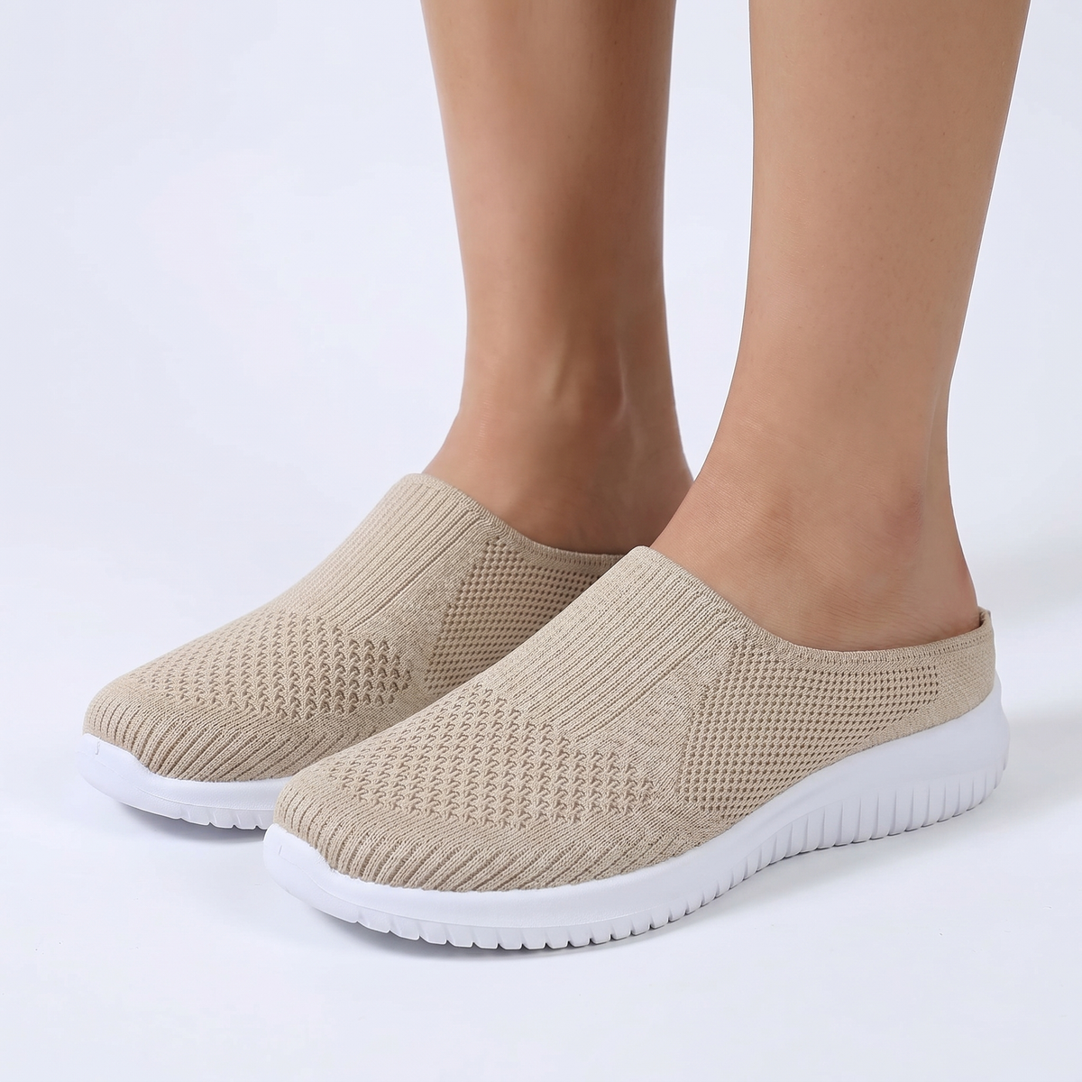 Women's Orthopaedic Slip-On Mesh Knit Sneakers Flat Sole Breathable Shoes
