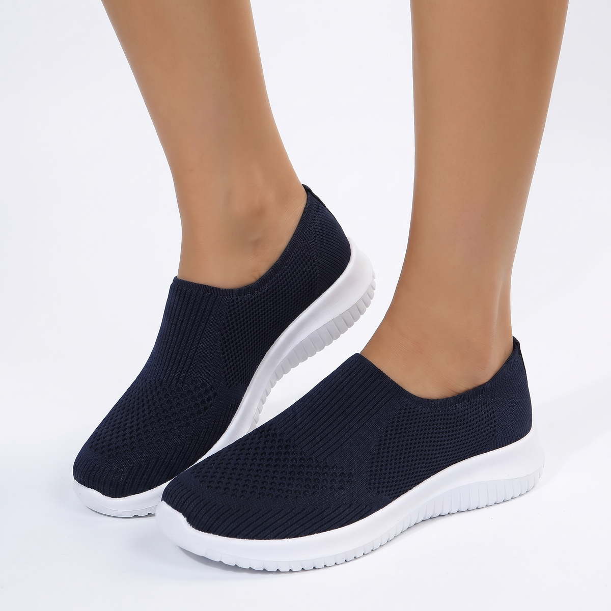 Women's Orthopaedic Slip-On Mesh Knit Sneakers Flat Sole Breathable Shoes