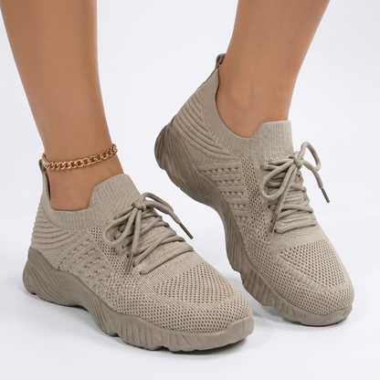Women's Orthopaedic Knit Sock Sneakers Lace-Up Lightweight Breathable Shoes