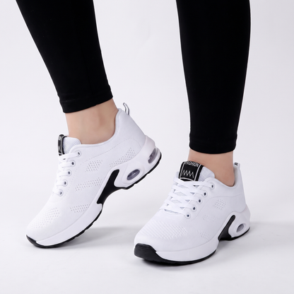 Women's Air Cushion Running Breathable Mesh Lace-Up Sport Autumn Sneakers