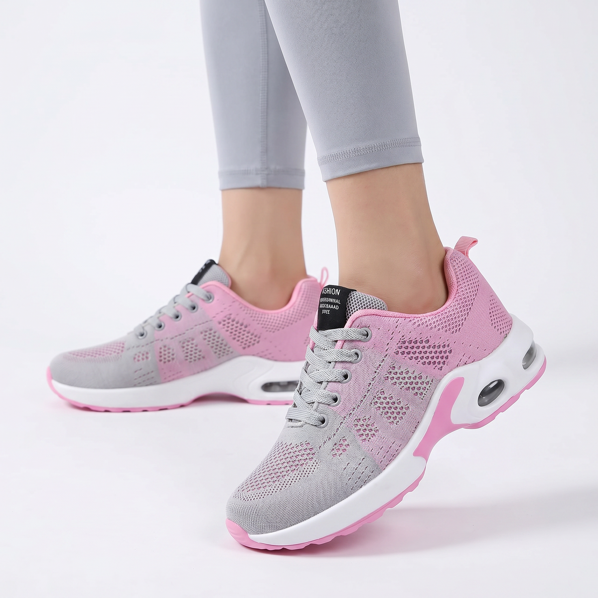 Women's Air Cushion Running Breathable Mesh Lace-Up Sport Autumn Sneakers