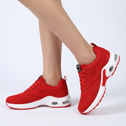 Women's Air Cushion Running Breathable Mesh Lace-Up Sport Autumn Sneakers
